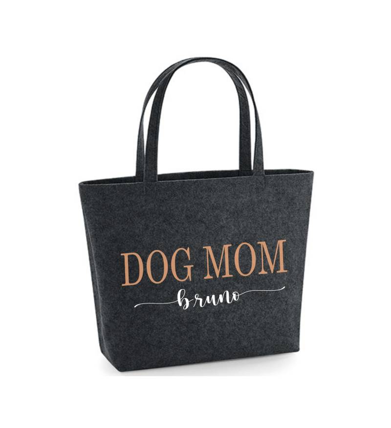 Filzshopper Personalisierbar Dogmom, Catmom , Hund, Katzen Shopper Geschenkidee von TaLasTraumland