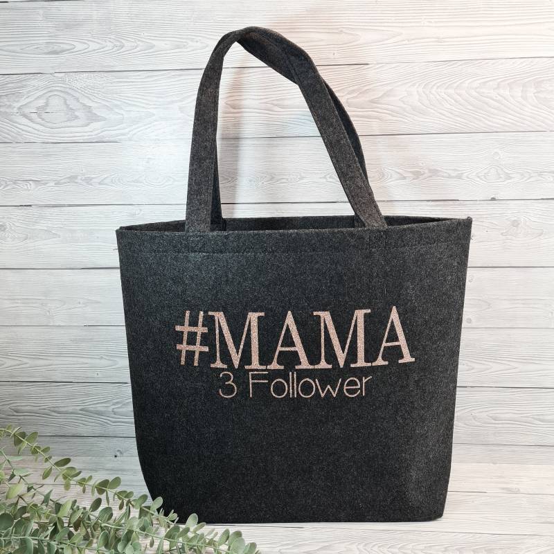 Filzshopper Personalisierbar Mit Namen Oder Wunschtext Geschenkidee von TaLasTraumland