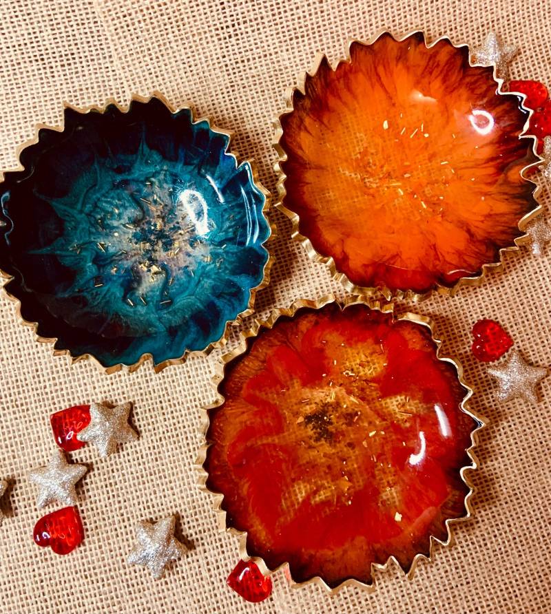 Dekoschale Schmuckschale Ringablage Epoxidharz Deko Hausdeko Tischdeko Geschenk Dekoschale Schmuckschale Ringablage Epoxidharz Deko Hausdeko Tischdeko Geschenk von TaVikaDeko