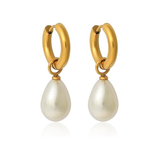 Tayolnfaso natürlicher Süßwasserperlenohrringe für Frauen 18k echtes Goldschild Tropfen Huggie Hoop Ohrring Muttertag Geschenk Pearl Schmuck Geschenk für Frau Freundin Mutter Oma Tayolnfaso natürlicher Süßwasserperlenohrringe für Frauen 18k echtes Goldschild Tropfen Huggie Hoop Ohrring Muttertag Geschenk Pearl Schmuck Geschenk für Frau Freundin Mutter Oma von TaYolnFaSo