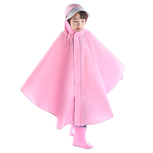 Taasmoog 1 Stück Regenponcho Kinder, Regen-Poncho Faltbar Regenjacke Regenmantel, Wasserdicht Regenmantel für Reisen, Wandern, Radfahren & Campin(Rosa) von Taasmoog