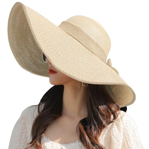Taasmoog Damen Sonnenhut, Sun Visor für Damen UV-Schutz Strandhut Faltbar Sommerhut Up Sommer Strand Packbar mit Breiter Krempe Hut von Taasmoog