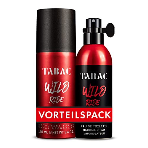 Tabac® Wild Ride | Vorteilspack: Eau de Toilette & Deodorant Spray - aufregend - aromatisch - frisch - weckt Abenteuerlust | Eau de Toilette 75 ml & Deodorant Spray 150ml von Tabac Original