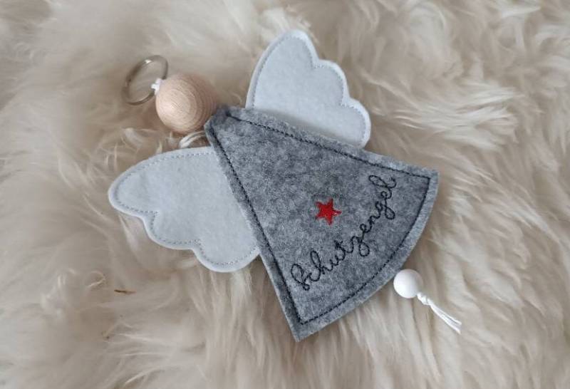 Schutzengel Mit Stern, Taschenbaumler, Geschenkanhänger, Schlüsselanhänger Aus Filz Schutzengel Mit Stern, Taschenbaumler, Geschenkanhänger, Schlüsselanhänger Aus Filz von Tabeeni