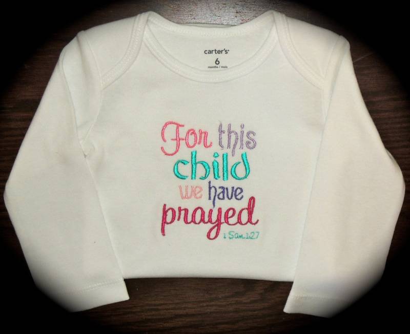 Für Dieses Kind Haben Wir Betete Ich Samuel 0127 Body | Personalisierung Erhältlich von Tabitha942