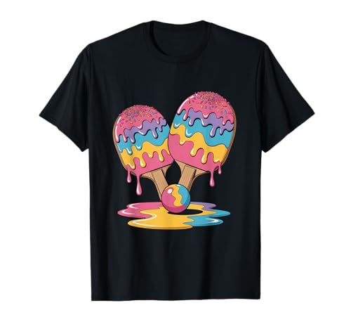 Tischtennis-Eiscreme-Liebhaber Junge Mädchen T-Shirt Tischtennis-Eiscreme-Liebhaber Junge Mädchen T-Shirt von Table Tennis Ice Cream Lover Gifts