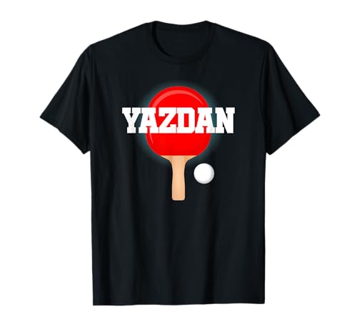 Yazdan Name Jungen Tischtennis Ping Pong Spiel Schläger Sport T-Shirt von Table Tennis Sports Fan