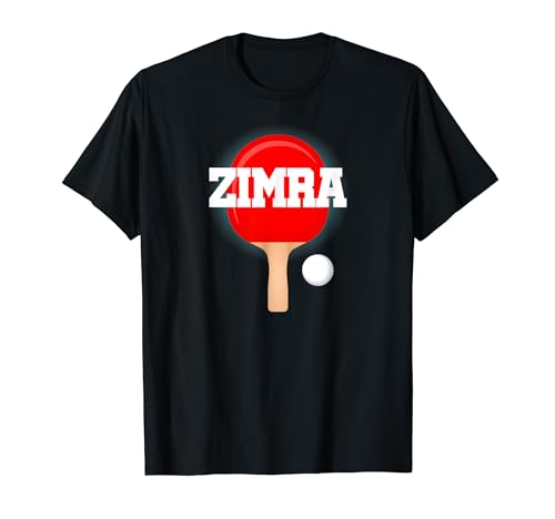 Zimra Name Jungen Tischtennisschläger Ping Pong Spiel Schläger Sport T-Shirt Zimra Name Jungen Tischtennisschläger Ping Pong Spiel Schläger Sport T-Shirt von Table Tennis Sports Fan