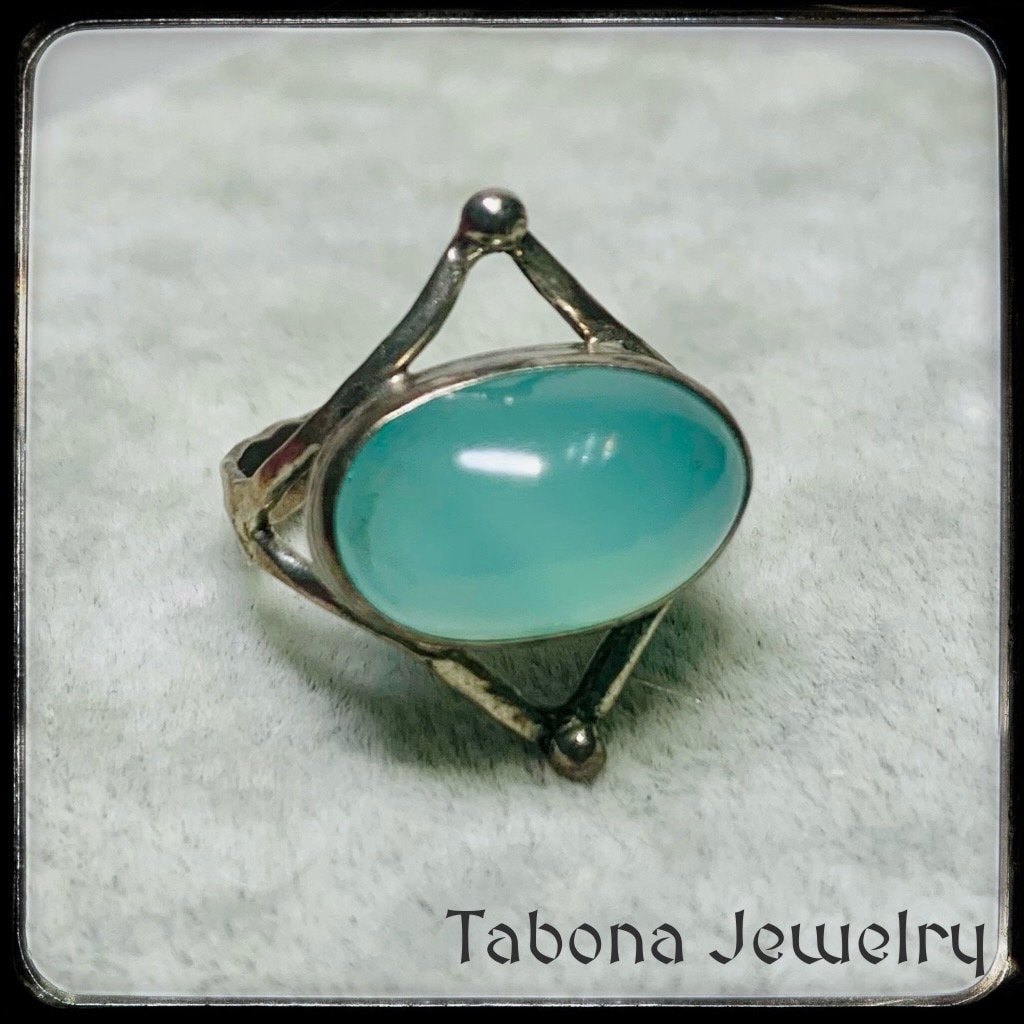 Chrysopras Silber Ring Chrysopras Silber Ring von TabonaJewelry