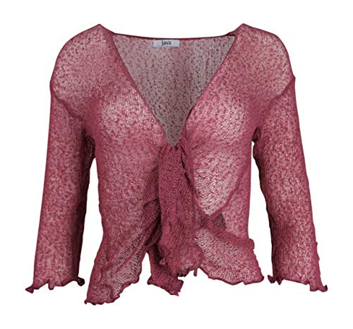 Bolero-Jacke, Strickware, schlicht, kurz, zum Schnüren, Violett One size von Taboo fashion clothing