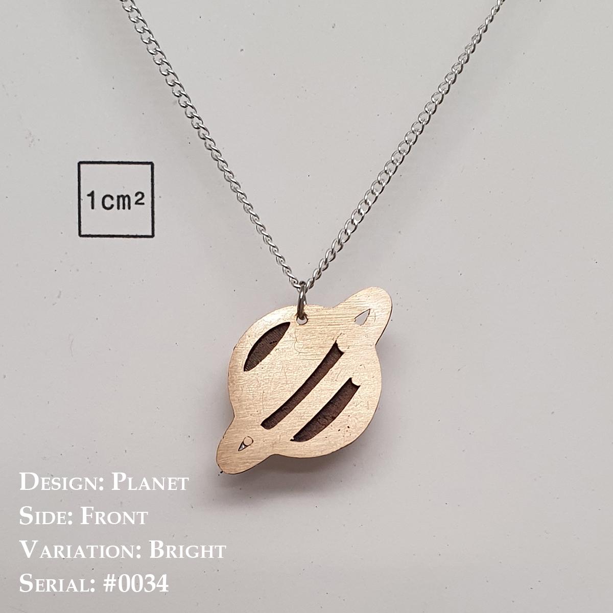 Halskette Mit Anhänger "Planet" Aus Gegossener Bronze. Prototypen Als Einzelstück von TabotoStudio