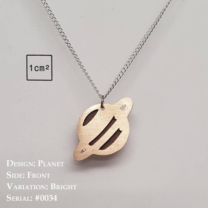 Halskette Mit Anhänger "Planet" Aus Gegossener Bronze. Prototypen Als Einzelstück von TabotoStudio