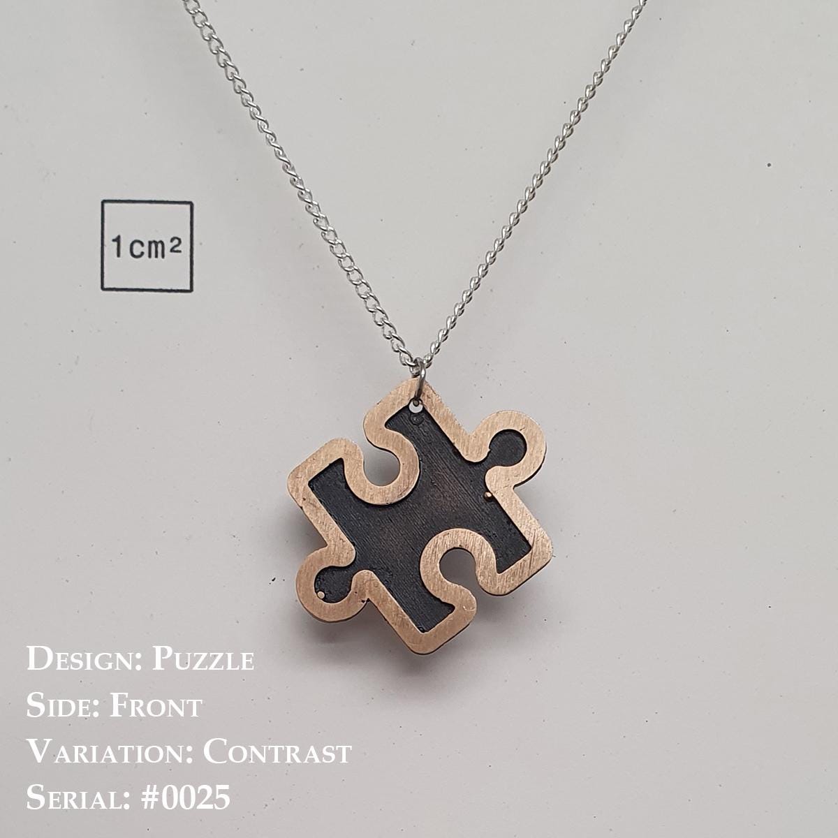 Halskette Mit Anhänger "Puzzle" Aus Gegossener Bronze. Prototypen Als Einzelstück von TabotoStudio