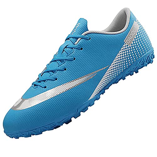 Tabrebull Herren Damen Fußballschuhe Kinder Jungen Mädchen Fußballschuhe Indoor Outdoor Athletic Turf Team Cleat Laufsport Anti-Rutsch-Dämpfungsschuhe Blue 35 von Tabrebull