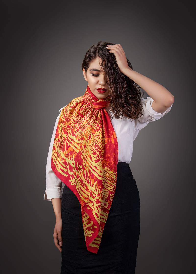 Handbedruckter Seidenschal , Tuch, Halstuch, Batik Print Handbedruckter Seidenschal , Tuch, Halstuch, Batik Print von TabrizBazar