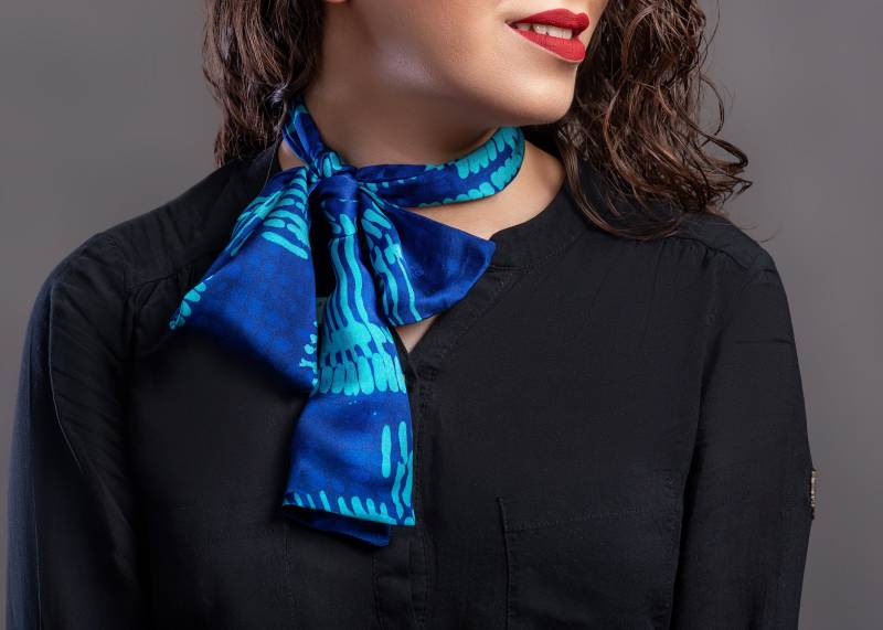 Handbedrucktes Haarband Aus Seide, Stirnband, Bandana, Batik Print Handbedrucktes Haarband Aus Seide, Stirnband, Bandana, Batik Print von TabrizBazar