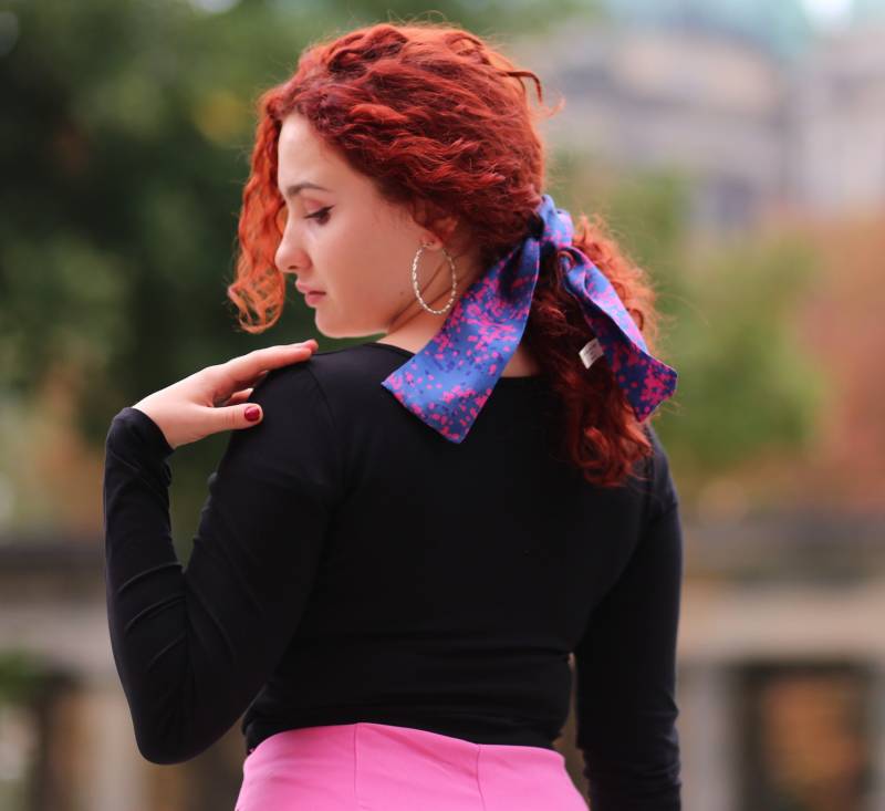 Handbedrucktes Haarband Aus Seide, Stirnband, Bandana, Batik Print Handbedrucktes Haarband Aus Seide, Stirnband, Bandana, Batik Print von TabrizBazar