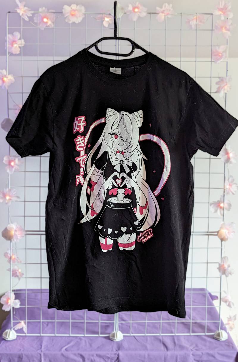 Zombie Tokiko Love Manga Kawaii T-Shirt Black | Unisex Harajuku T-Shirt | 100% Cotton von TacTokiShop