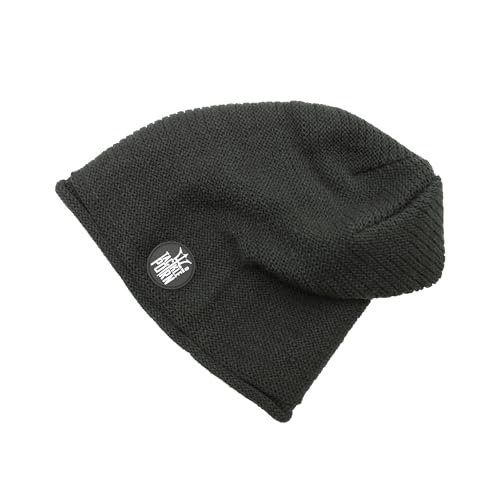 Tackle Porn® Beanie Bang One Size Mütze - Dunkelgraue Wintermütze mit Logo-Patch von Tackle Porn
