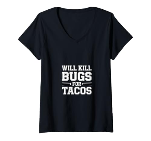 Damen Will Kill Bugs for Tacos VERMINERATOR HÖHNEN |- T-Shirt mit V-Ausschnitt Damen Will Kill Bugs for Tacos VERMINERATOR HÖHNEN |- T-Shirt mit V-Ausschnitt von Taco Lieblingsschädling