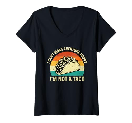 Damen Ich kann Nicht alle glücklich Machen Ich Bin kein Taco - Taco Lover T-Shirt mit V-Ausschnitt von Taco Lover Merch
