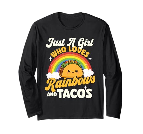 Nur EIN Mädchen, das Regenbögen und Tacos liebt - Taco Gay Lesbian Langarmshirt von Taco Lover Merch