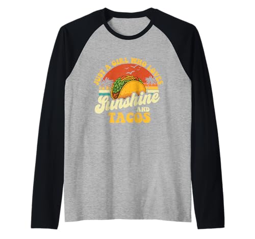 Nur EIN Mädchen, das Sonnenschein und Tacos liebt - Taco Lover Mexico Raglan von Taco Lover Merch