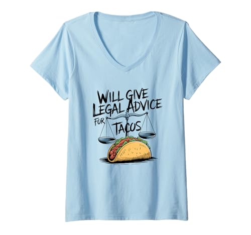 Damen Lustiges Anwalt Taco Meme Design Humor T-Shirt mit V-Ausschnitt Damen Lustiges Anwalt Taco Meme Design Humor T-Shirt mit V-Ausschnitt von Taco Meme Anwalt Humor Virales Zitat