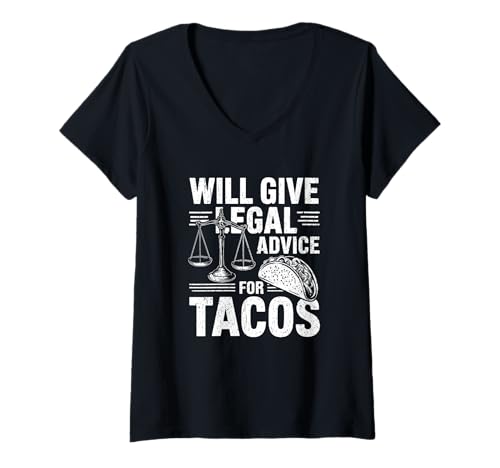 Damen Lustiges Anwalt Taco Meme Design Humor T-Shirt mit V-Ausschnitt Damen Lustiges Anwalt Taco Meme Design Humor T-Shirt mit V-Ausschnitt von Taco Meme Anwalt Humor Virales Zitat