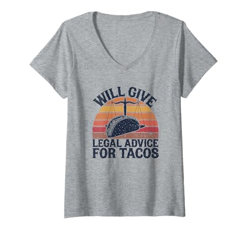 Damen Lustiges Anwalt Taco Meme Design Humor T-Shirt mit V-Ausschnitt Damen Lustiges Anwalt Taco Meme Design Humor T-Shirt mit V-Ausschnitt von Taco Meme Anwalt Humor Virales Zitat