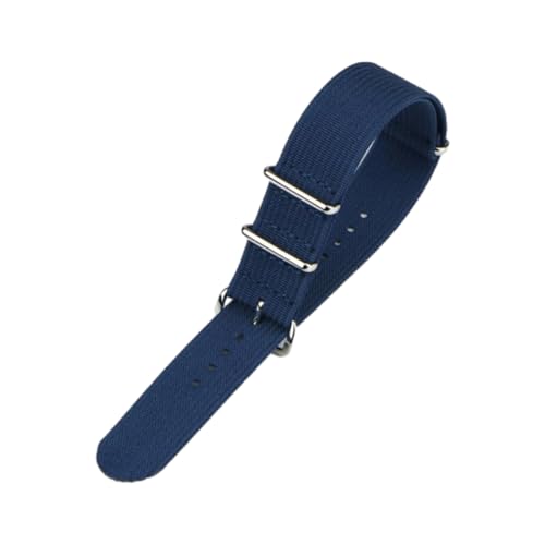 18-24 mm geripptes Armband, stabiles Nylon-Ersatzband, Schnellverschluss, verstellbar, Outdoor-Sport und Freizeit,BLAU,19 mm von Taconey