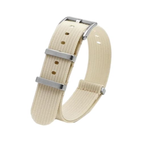 Taconey 18/20/22/24 mm Nylon-Ersatzarmband, wasserdichtes Armband für Outdoor-Sportarten, langlebig und verstellbar,Khaki,20 mm von Taconey