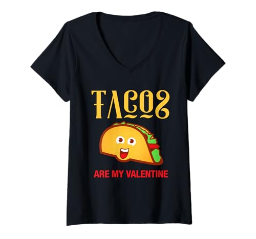 Damen Tacos sind Mein Cinco De Mayo Taco-Liebhaber von Taco Queen zum Valentinstag T-Shirt mit V-Ausschnitt Damen Tacos sind Mein Cinco De Mayo Taco-Liebhaber von Taco Queen zum Valentinstag T-Shirt mit V-Ausschnitt von Tacos Are My Valentine Taco Queen Taco Lover Gifts