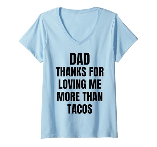Damen Papa Vater Tacos T-Shirt mit V-Ausschnitt Damen Papa Vater Tacos T-Shirt mit V-Ausschnitt von Tacos Dad Father