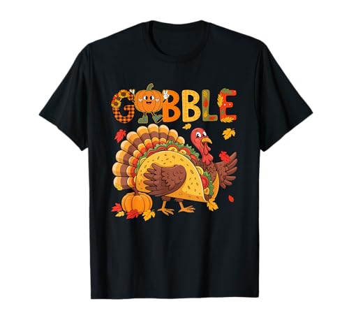 Gobble Thanksgiving Turkey As Taco Matching Food Lover Kids T-Shirt Gobble Thanksgiving Turkey As Taco Matching Food Lover Kids T-Shirt von Tacos Thanksgiving Costume