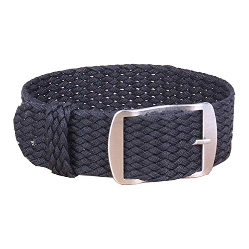 16mm 18mm 20mm 22mm Woven Nylon Uhrenarmbänder Armband Stoff gewebt Armband Band Schwarz,18mm von Tactfulw