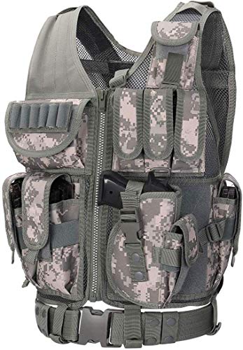 Tactical Area The Army Fan Airsoft Ultraleichte, verstellbare Taktische Weste der Elite-Serie, für Outdoor-Camping, Jagd, Angeln und Air GunWar-Spiele zum Wandern. von Tactical Area