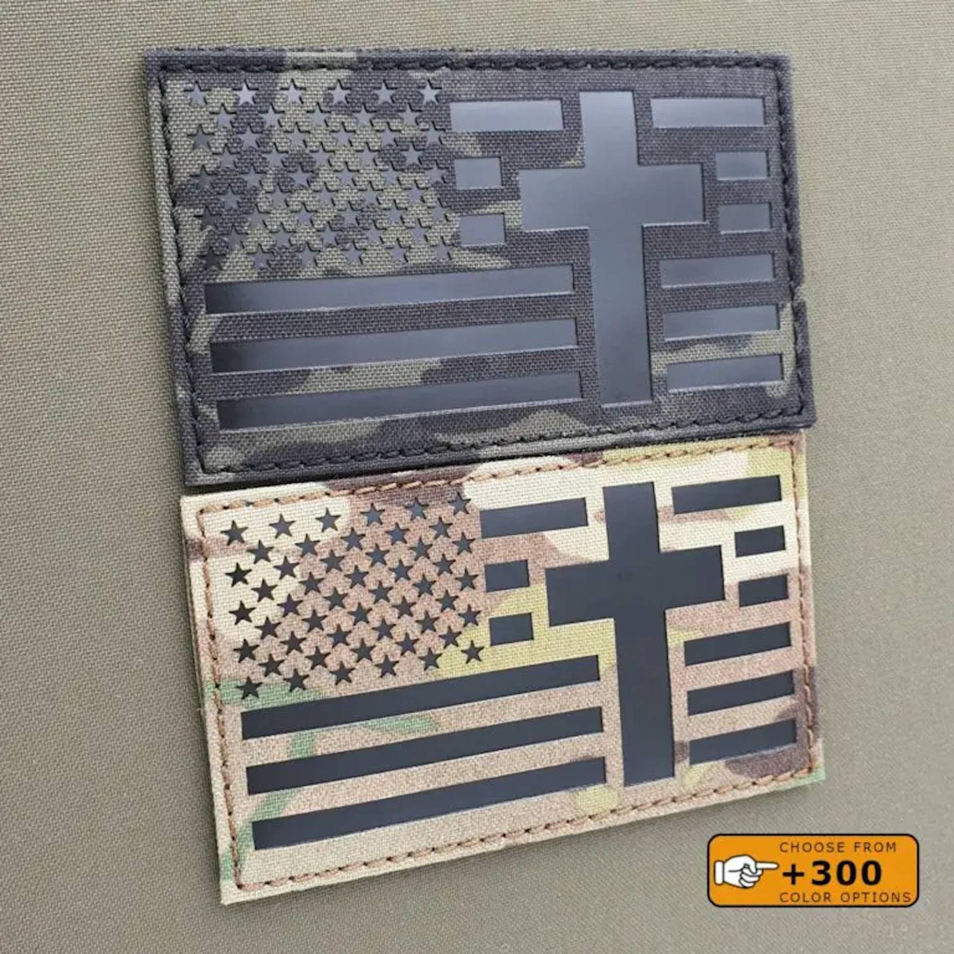 Amerika Flagge Kruzifix 5 "x3, 5" Christian Kreuz Jesus Christus Usa Glaube Gott Lasercut Patch von TacticalFreaky