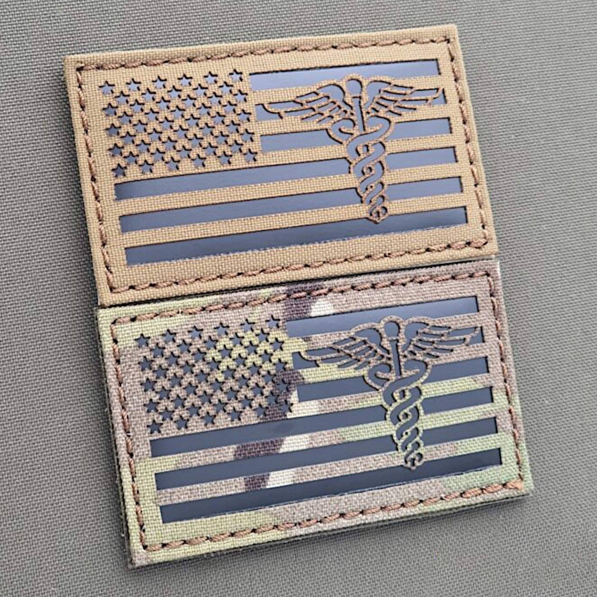 Usa Amerika Flagge Hermesstab Ems Sanitäter Sar 2 "x3, 5" Lasercut Patch von TacticalFreaky