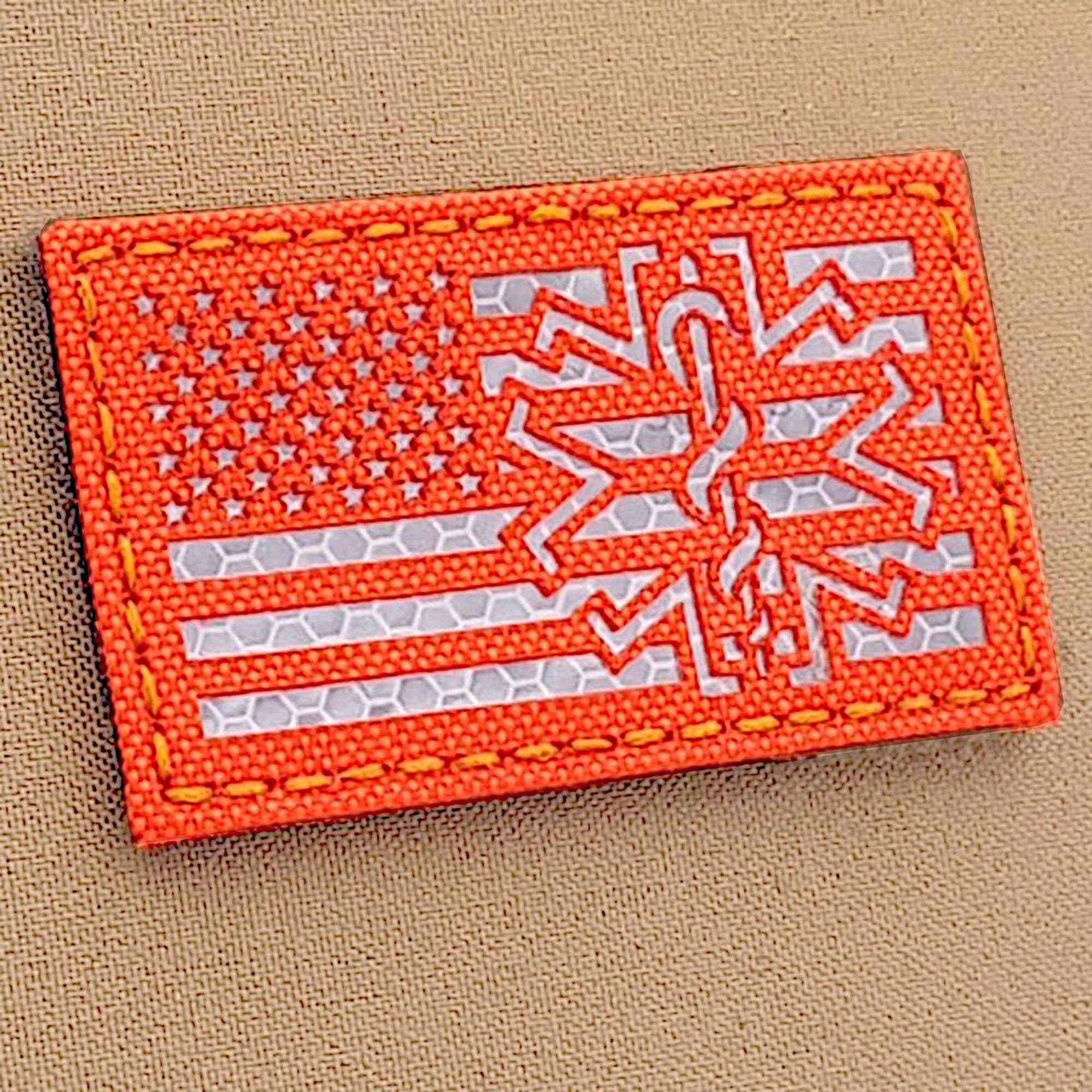 Usa Amerika Flagge Stern Des Lebens Ems Sanitäter Sar 5 "x 3, 5" Lasercut Aufnäher von TacticalFreaky