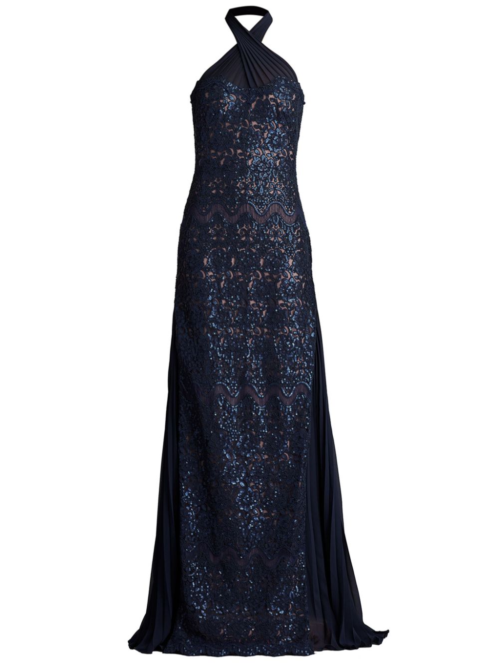 Tadashi Shoji Kleid mit Schleifenverschluss - Blau von Tadashi Shoji