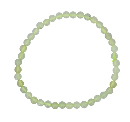 Taddart Minerals – Grünes Armband aus dem natürlichen Edelstein Serpentin mit 4 mm Kugeln auf elastischem Nylonfaden aufgezogen – handgefertigt von Taddart Minerals