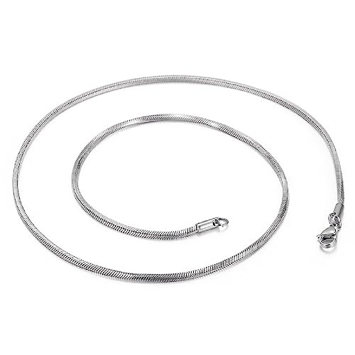 Tadipri Halskette Damen Choker Halskette Aus Edelstahle Längen: 50 Cm（Silber） von Tadipri