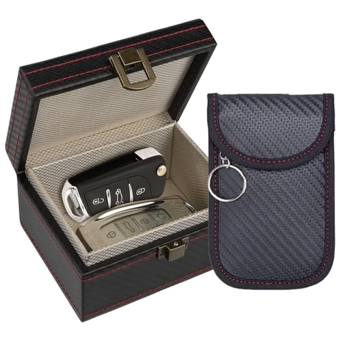 Tadpolez 2 Stück Schutz Autoschlüssel Box,Strahlenschutz Keyless Go Schutz Box,Signalblockiertasche Autoschlüssel,Abschirmung Autoschlüssel Safe Hülle,Autoschlüssel Signalblocker,for Car Security von Tadpolez