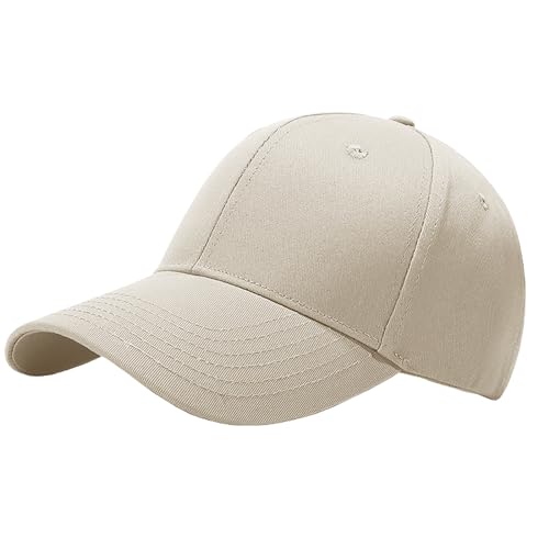 Taeku Baseball Cap, Herren Damen Basecap Schnell Einfarbig Baseballmütze 100% Baumwolle Baseballkappe Outdoor Sonnenhut (Beige) von Taeku