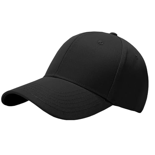 Taeku Baseball Cap, Herren Damen Basecap Schnell Einfarbig Baseballmütze 100% Baumwolle Baseballkappe Outdoor Sonnenhut (Schwarz) von Taeku