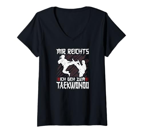 Damen Chagi Taekwondo T-Shirt mit V-Ausschnitt Damen Chagi Taekwondo T-Shirt mit V-Ausschnitt von Taekwondo Tshirts für Tae Kwon Do