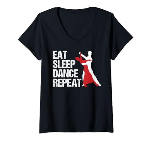 Damen Paartanz Tänzer Lustiger Spruch Tanzpartner Choreografie T-Shirt mit V-Ausschnitt Damen Paartanz Tänzer Lustiger Spruch Tanzpartner Choreografie T-Shirt mit V-Ausschnitt von Tänzer und Choreografen Kleidung Kinder Erwachsene