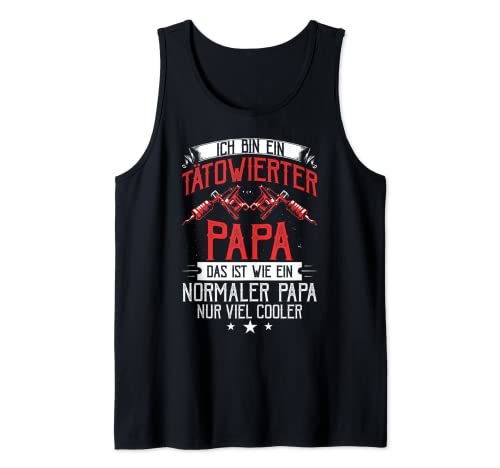 Herren Tättowieren Tattoo Männer Körperkunst Tätowierter Papa Tank Top von Tätowierter Mann Tätowierung Vater Tattoo Deko