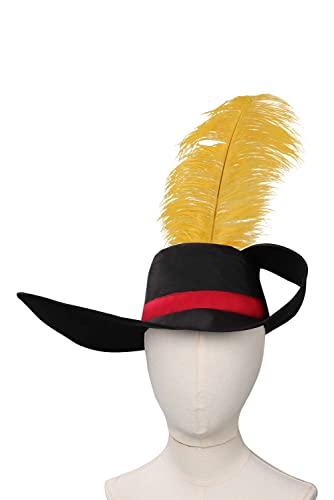 Kids Hut Katze Stiefel Cosplay Kostüm schwarz rote Kappe mit gelber Feder von Taeyue